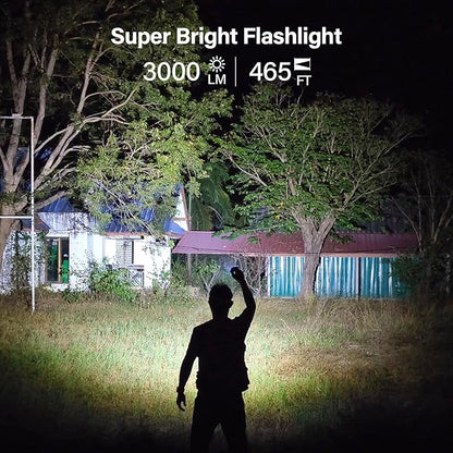 sofirn SC29 Led Flashlight Rechargeable 3000 Lumen, Small Powerful Flashlight with USB C Handle Pocket Flashlight, Long Battery Life, IP68 Waterproof for Emergencies, Dog Walking
