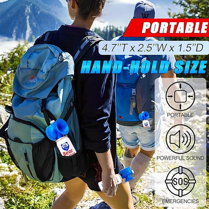1.4oz Bear Horn，Self Defense, 123dB Loud Air Horn, Audible up to 1/2 Mile, Safety Air Horn for Wild Animals, Bear Alarm for Hiking and Outdoor Protection