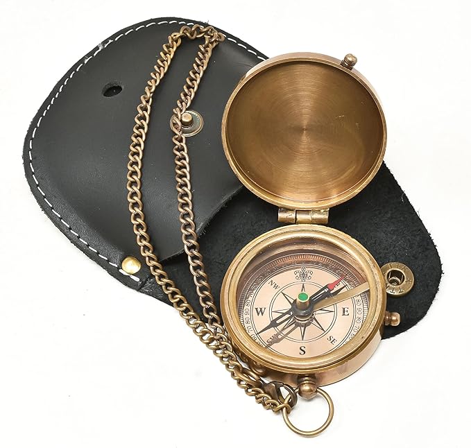 Engraved Brass Compass, Compass Gift for Teenage, Gift for him, Birthday, Baptism, Graduation, Confirmation, Love, Xmas Gift idea Sentimental, Graduation, Inspirational Gifts for Him/Her