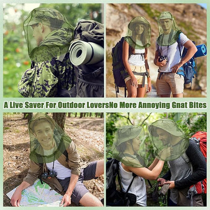 6 Pack Mosquito Head Net Bug Head Net Insects Mesh Head Net for Outdoor Face Neck Head Protecting