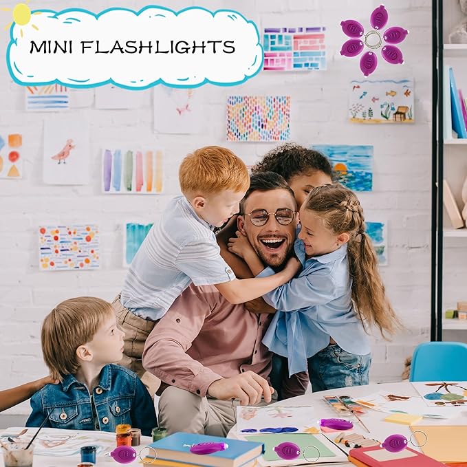 10 Pack Led Flashlight Keychain Bulk Portable Ultra Bright Mini Flashlight Keychain Small Flashlight Key Ring for Outdoor Camping Hiking Activity and Emergency Lighting