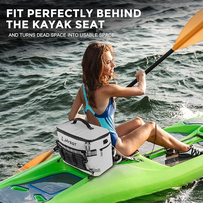 Kayak Cooler Behind Seat - Waterproof Cooler Bag Compatible with Lawn-Chair Seat Kayak，Kayak Accessories Camping Cooler, Portable Ice Chest for Fishing, Beach,Picnic, Trips