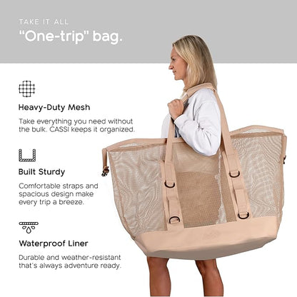 MISSION Boat Gear CASSI Heavy-Duty Outdoor Tote and Waterproof Marine-Grade Mesh Boat Bags