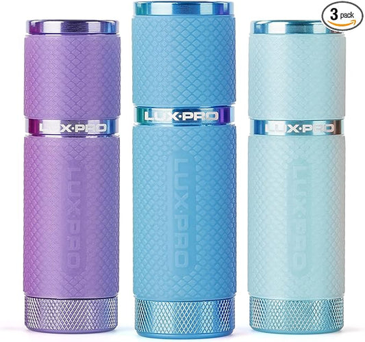LUXPRO LP395 Gels Glow-in-the-Dark LED Flashlight (Purple, Blue, Teal)