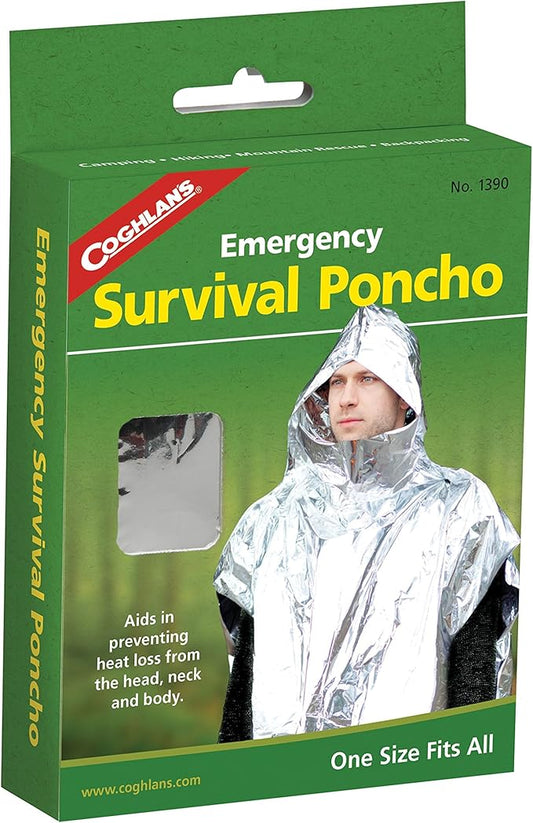 Coghlan's Unisex Adult Survival Poncho, Metalic
