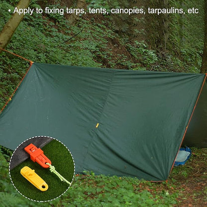 12 Pack Tarp Clips - Tent Canopy Secures Clamps Sliding Snap, Strong Lock Grip, Apply to Outdoor/Camping/Hiking (Orange)
