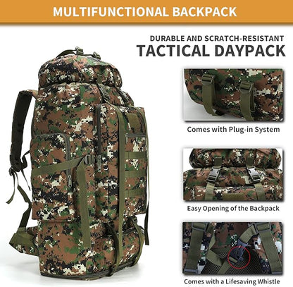 Hiking Daypack for Men Large Army Rucksack molle bag Military Tactical Backpack for Outdoor Traveling Camping