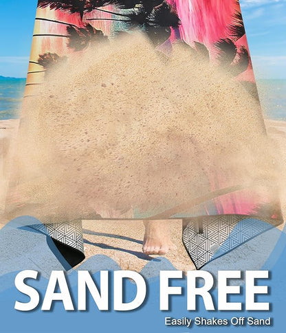 Microfiber Beach Towel – Pinksunset Quick Dry Lightweight Sand Free Oversized Large Towel Accessories Travel Must Have Swim Pool Yoga Camping Gear Summer Cruise Ship Essentials Cloud Compact Gift