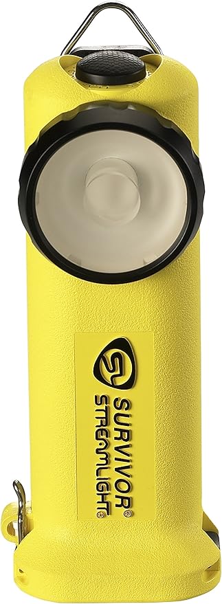 Streamlight 90510 Survivor 175-Lumen Rechargeable Safety-Rated Firefighter Right Angle Flashlight Without Charger, Yellow