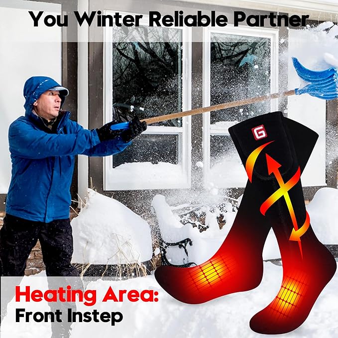 Heated Socks Women Electric Battery Socks Thermal Insulated Socks for Arthritis, Winter Thick Warm Cotton Sox Heating Foot Warmer, Unisex & USA 6-13 Size