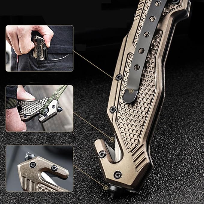 10MOONS Folding Pocket Knife, 8inch Assisted Opening Folding Knife, Tactical Pocket Knife Ourdoor Hiking Camping Tactical Survival and EDC