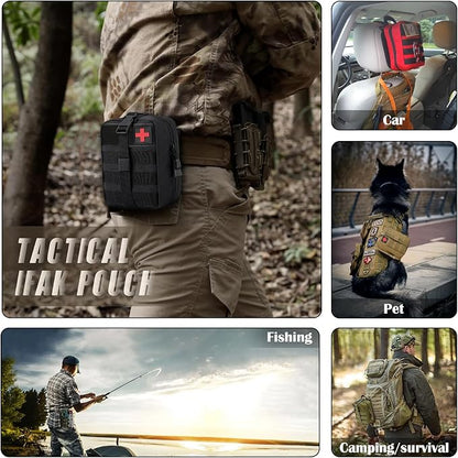 Molle First Aid Pouch Empty Medical Bag IFAK Tactical Rip-Away Pouches Small Bug Out Bags Trauma Medic Bag