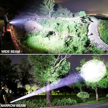 Rechargeable LED Flashlights High Lumens, 990000 Lumens Super Bright Flashlight with 5 Modes & Waterproof, Powerful Handheld Flashlight for Camping Emergencies