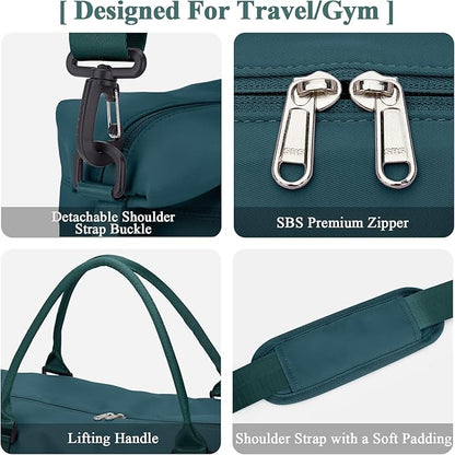 Travel Duffel Bag,Sports Tote Gym Bag,Shoulder Weekender Overnight Bag for Women