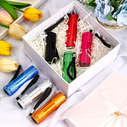 Fumete 30 Pcs Mini Kids Flashlight Set Aluminum LED Handheld Torches 7 Colors 90 Pack AAA Battery Included for Kids Party Favors, Night Reading, Camping, Power Outage, Gift to Mother's Day