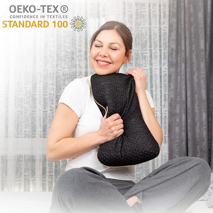 Travel & Camping Comfortable Memory Foam Pillow with Extra Cotton Cover – Easy to Carry Portable Bag