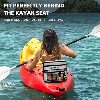 Kayak Cooler Behind Seat - Waterproof Cooler Bag Compatible with Lawn-Chair Seat Kayak，Kayak Accessories Camping Cooler, Portable Ice Chest for Fishing, Beach,Picnic, Trips