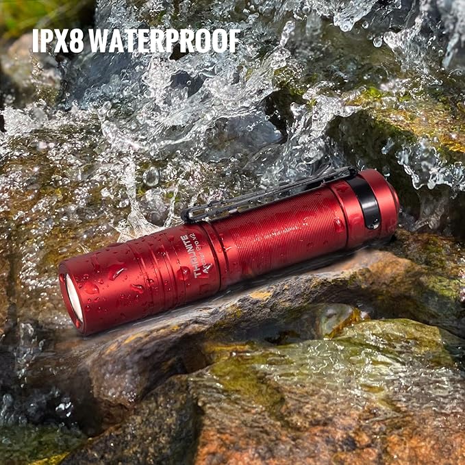 ThruNite Archer Pro V2 EDC Flashlight - 950 Lumens, USB-C Rechargeable, Tail Switch LED Penlight for Camping, Outdoor & Emergency - Cool White (Red)