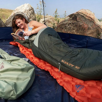 Kelty Cosmic Synthetic Fill 40 Degree Backpacking Sleeping Bag with Compression Straps, Compact and Lightweight, 2022