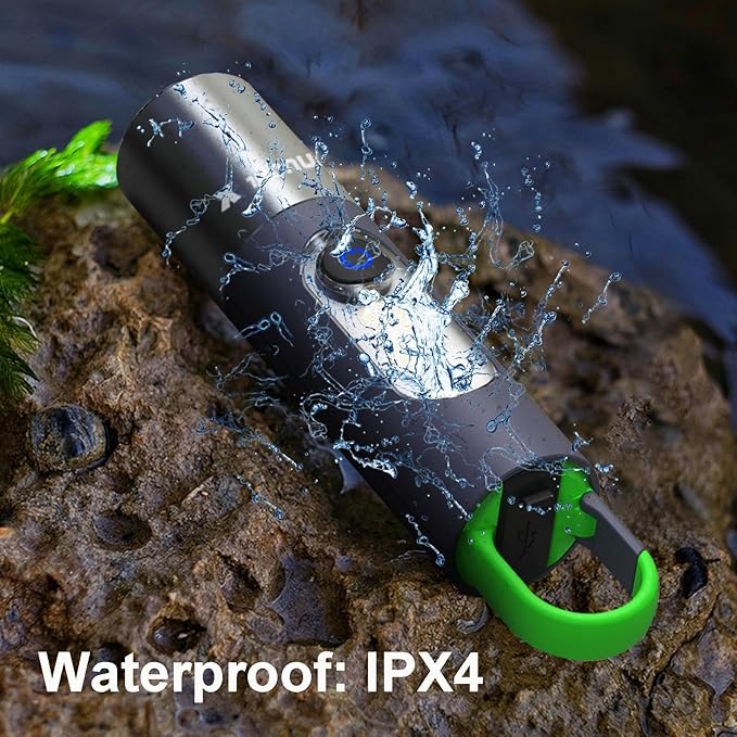 LED Rechargeable Flashlights, Zoomable 4 Modes 1000 Lumens, IPX4 Waterproof & Type-C Powerful Tactical Small Flashlights for Hiking, Travel, Camping, Emergency Gifts