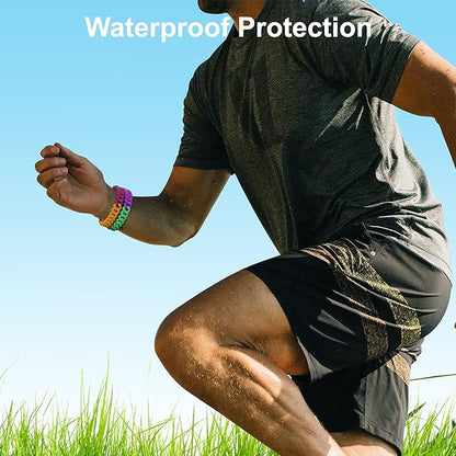 12 Pack Mosquito Repellent Bracelets for Adults and Kids, DEET-Free Insect & Bug Repellent Bands, Individually Wrapped Repellent Wristbands for Outdoor Camping Traveling