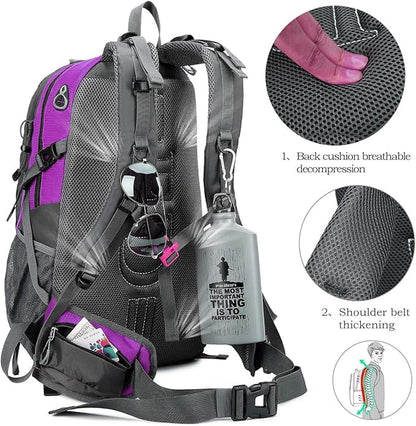 40L Waterproof Lightweight Hiking,Camping,Travel Backpack for Men Women