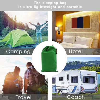 Travel and Camping Sheet Sleeping Bag Liner - Lightweight Compact and Portable Adult Sleeping Bag - Ideal for Traveling,Hostels and Camping