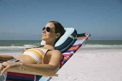 Ballast Beach Pillow – Inflatable Beach Pillow, Camping Pillow, Pool Pillow, Ultra Soft and Durable Pillow That Won’t Blow Away on Windy Beaches (Golden Sunrise)