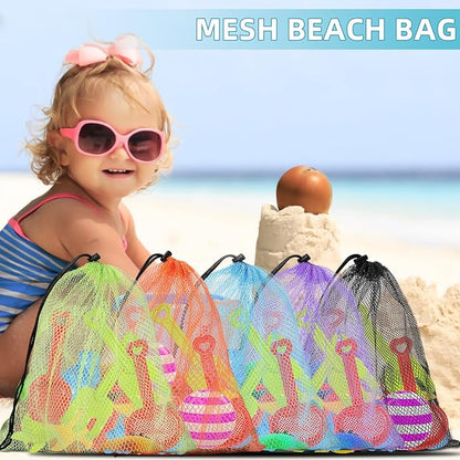 Mesh Drawstring Bag Durable Delicate Mesh Laundry Bag Multicolor Nylon Mesh Bag Small Mesh Gym Bag Travel Mesh Beach Bag Locking Closure Drawstring Bag For College, Gym, Yoga, Sport, 10pcs