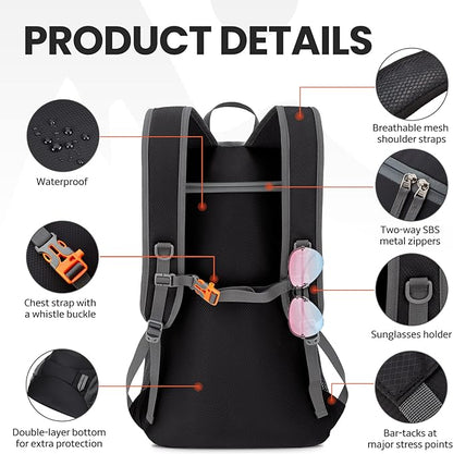 Venture Pal 40L Lightweight Packable Travel Hiking Backpack Daypack