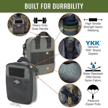 MAXPEDITION Beefy Pocket Organizer, Compact, MOLLE-Compatible, 1000D Nylon Tactical Pouch, Everyday Carry Tool and Gear Storage for Outdoor, Tactical, Survival, 0266