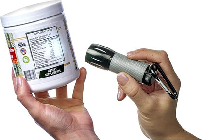 Carson LEDSight PRO LED Flashlight with 9 LED Bulbs with Two Brightness Settings and Carabiner Clip Attachment (SL-55)