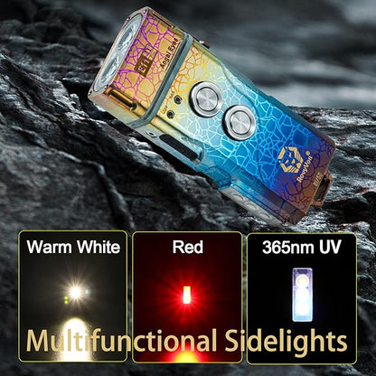 RovyVon E11 Pro Titanium Pocket Flashlight Waterproof for Camping, Hiking, Everyday Carry(Dawn in The Dark)