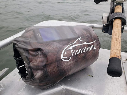 Fishoholic Dry Bag - Waterproof Gear Bags - Fail-Safe Snap - Made Tough & Durable for Kayaking Boating Fishing Hiking Camping Paddle Board & Tailgaiting
