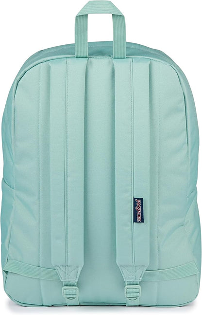 JanSport SuperBreak One Backpack - Durable, Lightweight Bag with 1 Main Compartment, Front Utility Pocket with Built-in Organizer, Premium Backpack, Faded Sage