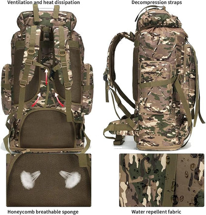 Hiking Backpack for Men 70L/100L Camping Backpack Military Rucksack Molle 3 Days Assault Pack for Climbing