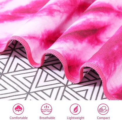 2 Packs Microfiber Oversized Lightweight Thin Beach Towel Sandproof Compact Quick Dry Clearance Towels Extra Large Sand Free Travel Beach Essentials Accessories Women Adult Gift Pink Turtle Vortex