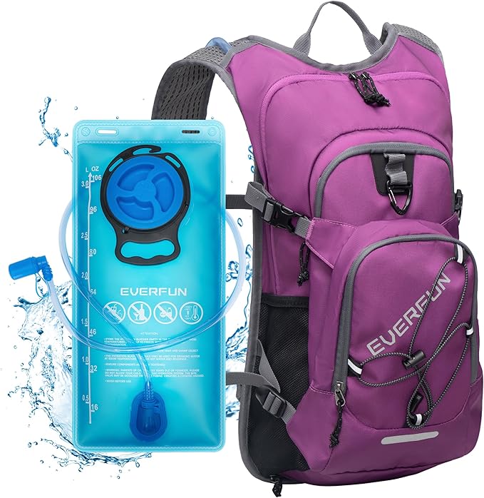 Everfun Hydration Backpack 18L with Water Bladder 2L/3L Hiking Water Backpack Women Men Lightweight Insulation Hydration Day Rucksack for Hiking, Cycling, Running, Festival, Camping