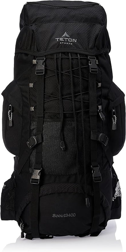 TETON 55L Scout Internal Frame Backpack for Hiking, Camping, Backpacking, Rain Cover Included