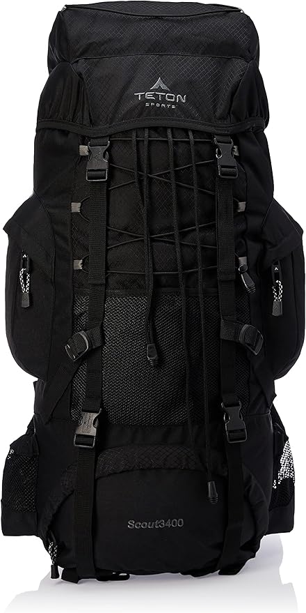 TETON 55L Scout Internal Frame Backpack for Hiking, Camping, Backpacking, Rain Cover Included