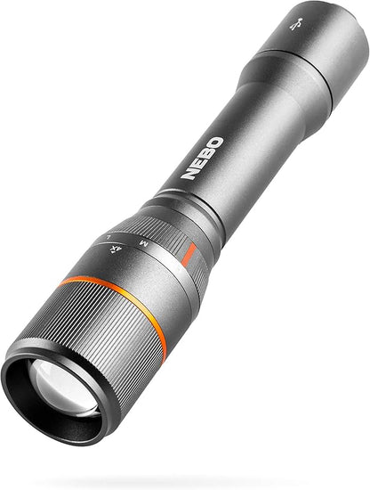 NEBO Redline 6K 6000-Lumen LED Rechargeable Bright Flashlight for EDC, Camping, Hunting, Hiking & Davinci Powerful, Rechargeable and Waterproof HandheldFlashlight