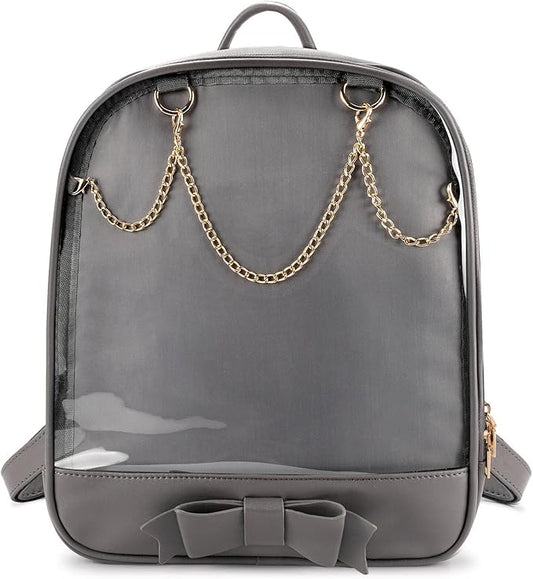 STEAMEDBUN Ita Bag Backpack Bowknot Kawaii Pin Display Backpack Bag with Insert