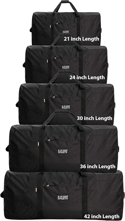 Heavy Duty Cargo Duffel Large Sport Gear Drum Set Equipment Hardware Travel Bag Rooftop Rack Bag (36" x 17" x 17", Black)