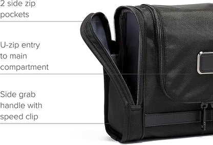 TUMI - Alpha Hanging Travel Kit - Toiletries Travel Bag - Cosmetics Organizer - Travel Essentials Bag with Hooks & Pockets - Black