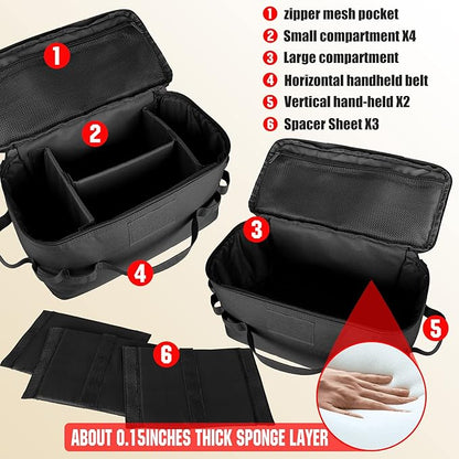 bvya Tactical Camping Storage Bag 11 Liters Outdoor Utility Tote Bag Camping Cookware Organizer Trunk Organizer with Flag Patch
