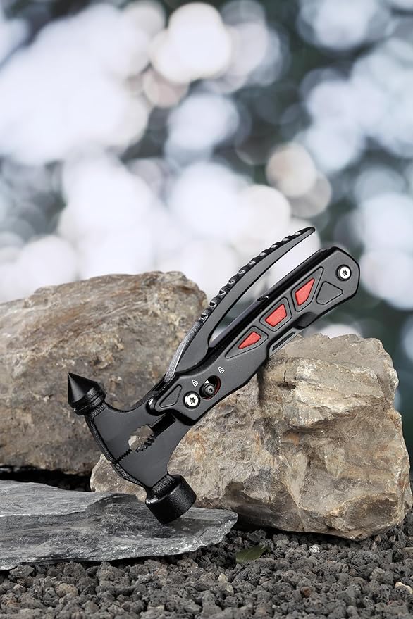 KA-69 Multi Tool Hammer 14-in-1 Multi-Functional Hammer, Survival Portable Multitool with Hammer, Camping Accessories Survival Gear, Anniversary Unique Gifts for Father,Boyfriend,Husband