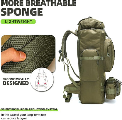 100L Camping Hiking Backpack Molle Rucksack Military Camping Backpacking Daypack