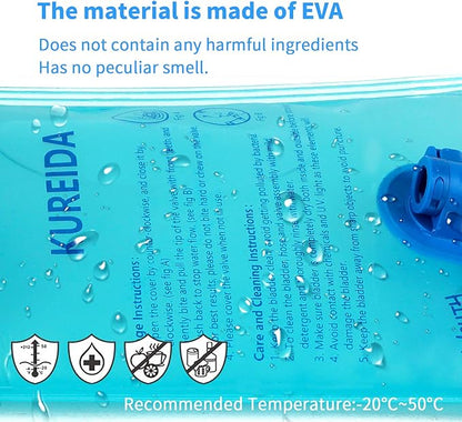 Hydration Bladder 2 Liter Leak Proof Water Reservoir,BPA Free,Wide Opening, Military Water Bladder Combined with Hydration Backpacks for Biking Hiking Running Camping Climbing.