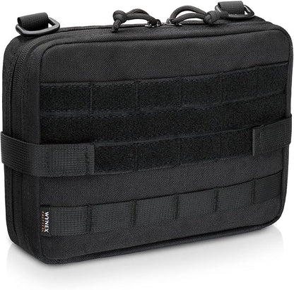 WYNEX Tactical Admin Molle Pouch, Medical EDC EMT Utility Bag Shell Design Attachment Pouches 1000D Nylon Hiking Belt Bags