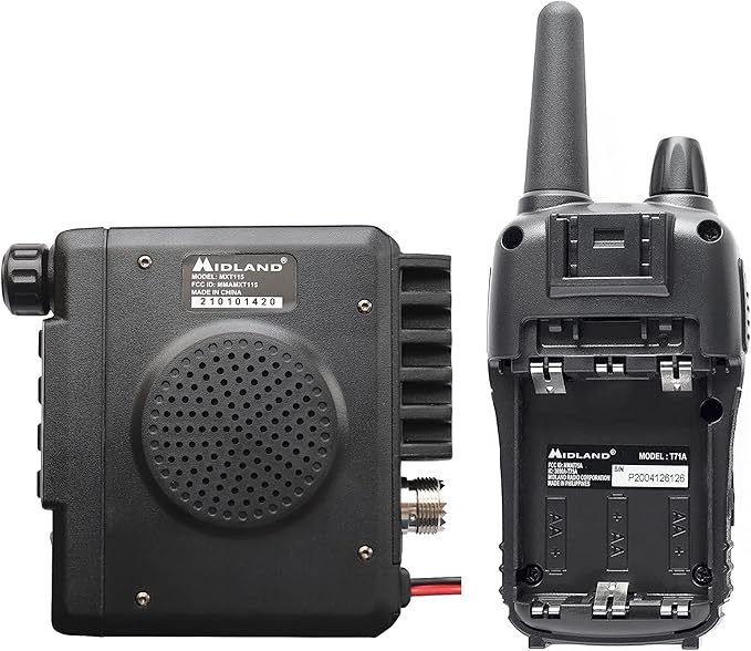 Midland - MicroMobile MXT115 - T71VP3 Farm Radio Bundle - 15 Watt GMRS Two-Way Radio Magnetic Mount Antenna and X-TALKER Two-Way Radio - repeater channels Farm Ranch Combo Pack